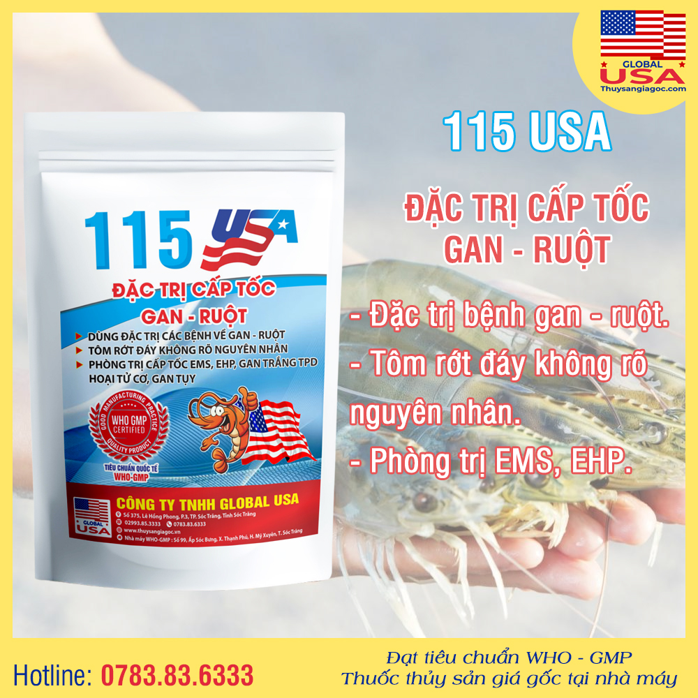 115 USA - Đặc trị cấp tốc gan - ruột 500g